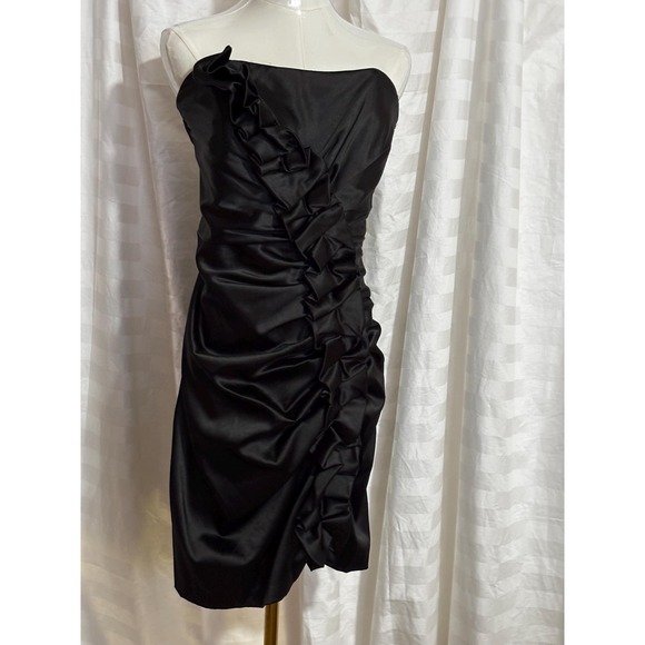 Jessica Mcclintock For Gunne Sax Dresses & Skirts - Vintage Black Dress Gunne Sax Party Prom Y2K Med Strapless Jessica McClintock